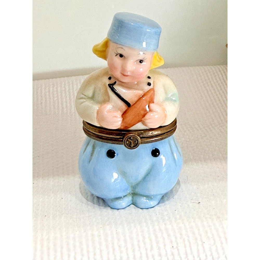Department 56 Hinged Trinket Box Mini Cookie Jar Style Dutch Boy